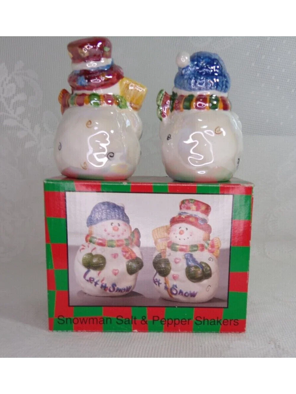 Salt And Pepper Shakers, Snowman, Decor, Collectors, Christmas, Let it Snow